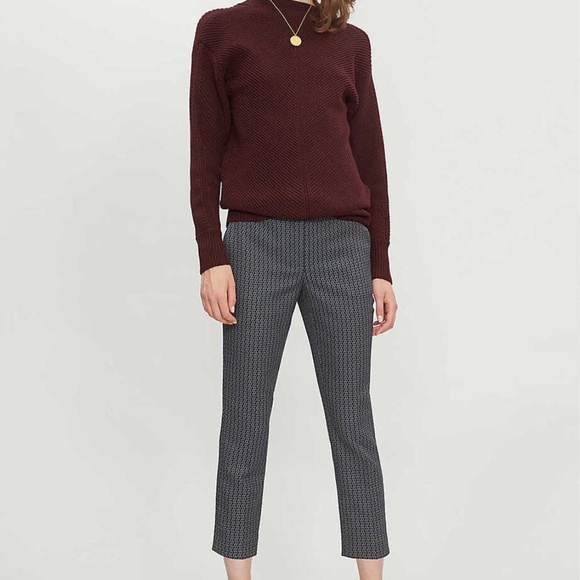 THEORY TREECA SHADOW JACQUARD CROP PANTS SIZE 12 NWOT $355 - Picture 1 of 13